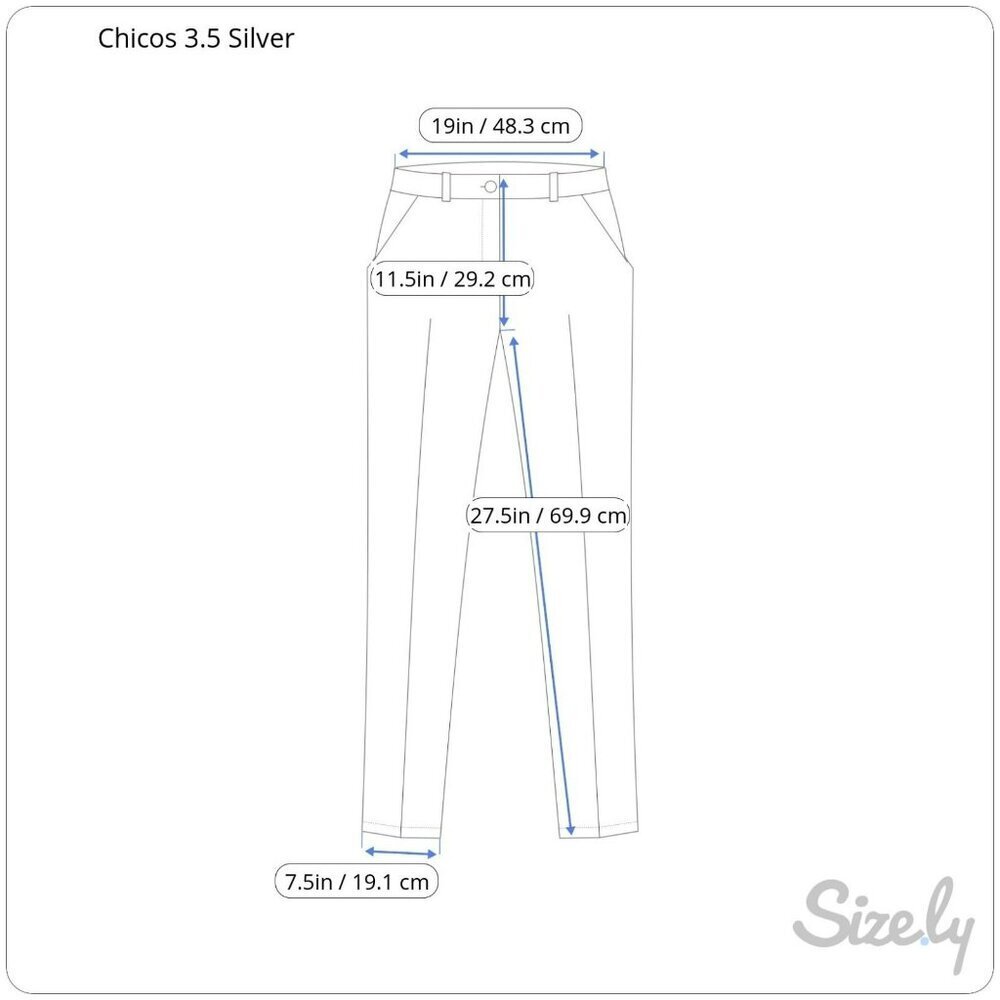 Chicos Womens Size 3.5 18 Silver Shimmer Snakeskin Stretch Ankle Pants Pockets - Picture 3 of 9